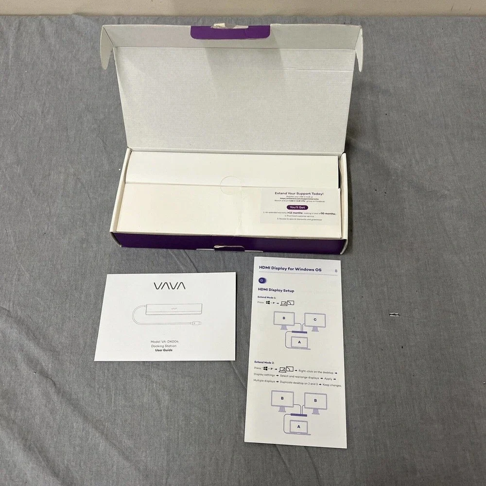VAVA 12-in-1 Dual 4K USB-C Docking Station HDMI VA-DK004 (R2992) FS BnftsCharity - Picture 1 of 9